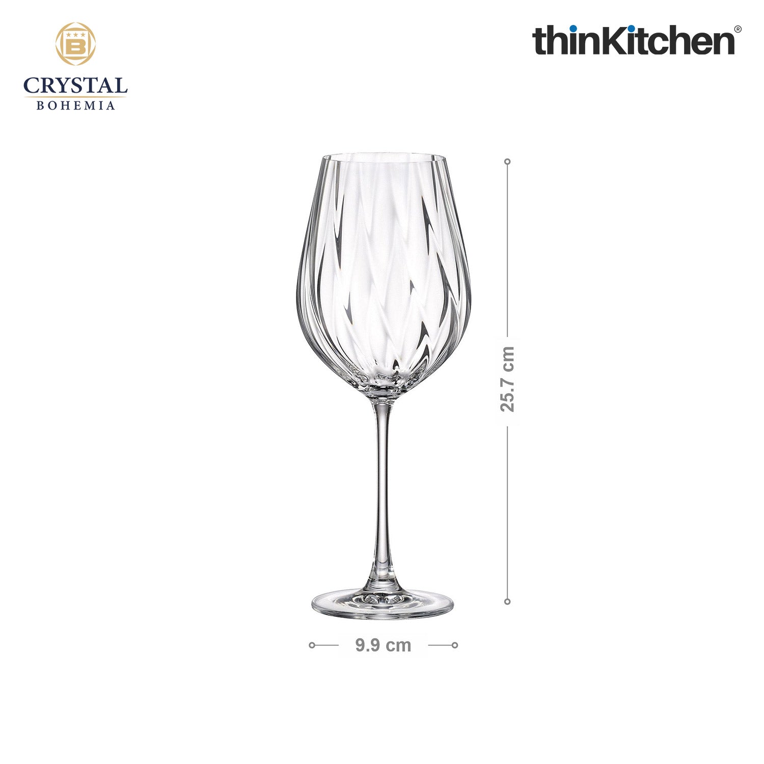 Crystal Bohemia Premium Red Wine Glass – CORA – 650 ml | International Crystal Stemware | Elegant Red Wine Glass | Made in Czech Republic - 4