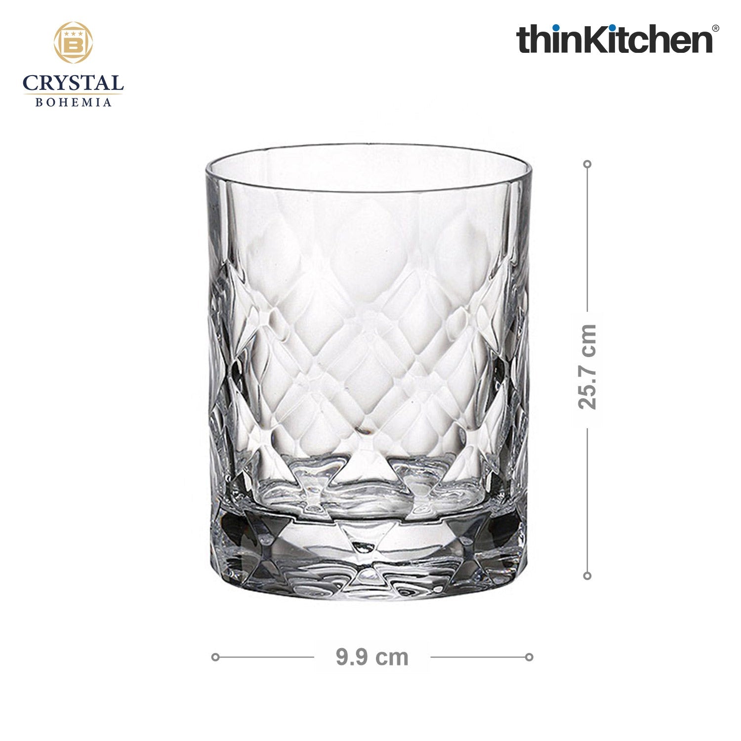 Crystal Bohemia Premium Whisky Glass – TINY – 320 ml Double Old Fashioned (DOF), Set of 6 | Luxury Czech Crystal Tumblers | International Crystalware | Made in Czech Republic - 4