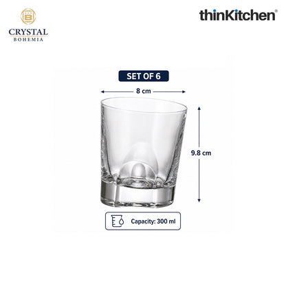 Premium 300ml  Torneo Whisky Glass Set of 6 – Double Old Fashioned (DOF), Luxury  Diamond-Cut Whisky, Scotch & Bourbon Crystalware