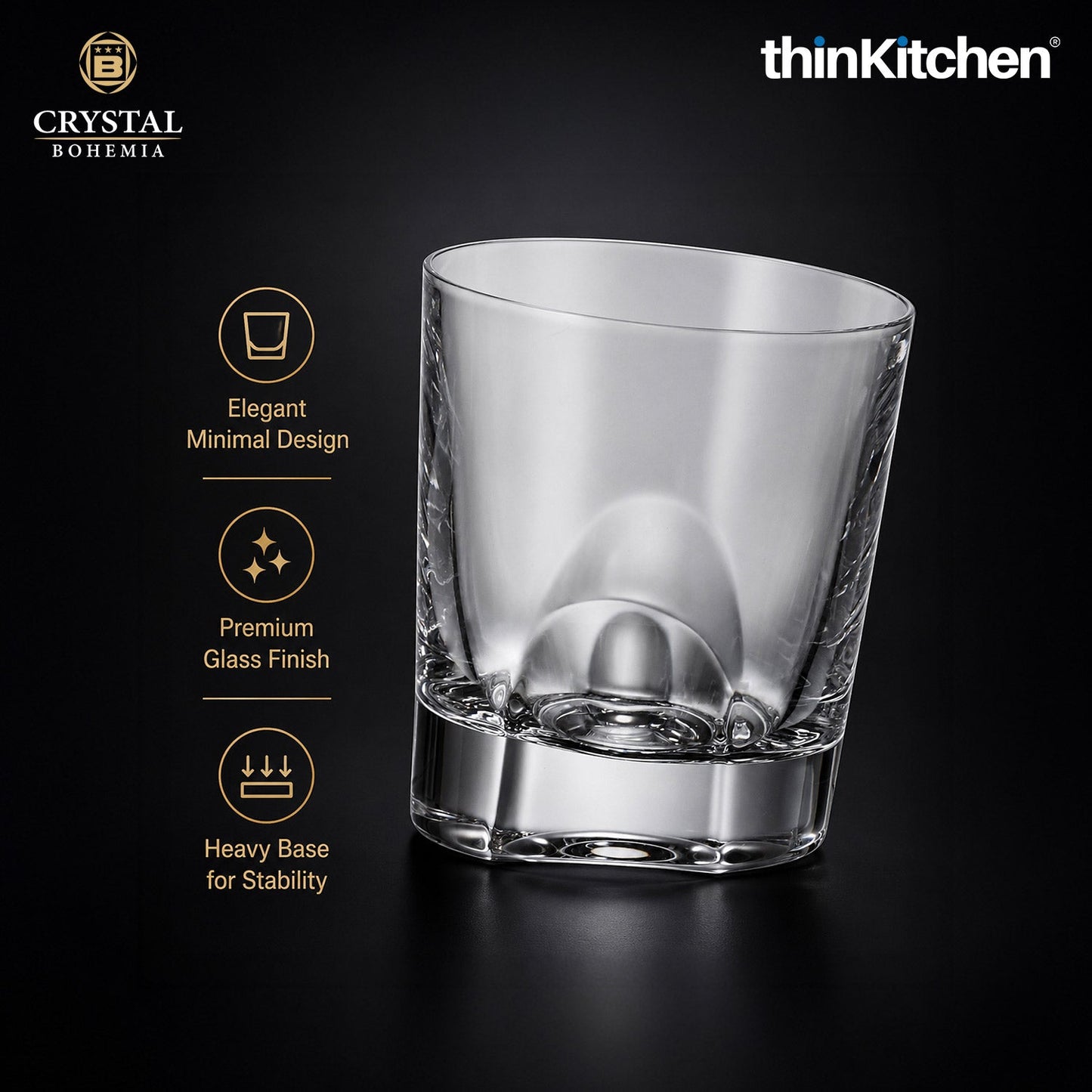 Premium 300ml  Torneo Whisky Glass Set of 6 – Double Old Fashioned (DOF), Luxury  Diamond-Cut Whisky, Scotch & Bourbon Crystalware