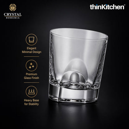 Premium 300ml  Torneo Whisky Glass Set of 6 – Double Old Fashioned (DOF), Luxury  Diamond-Cut Whisky, Scotch & Bourbon Crystalware