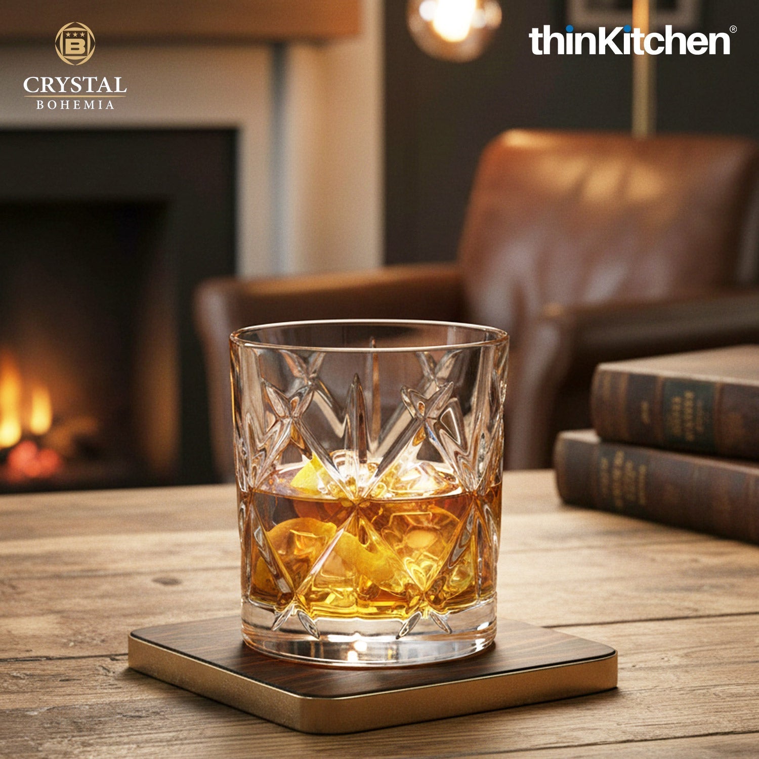 Crystal Bohemia Premium Whisky Glass – YORK – 320 ml Double Old Fashioned (DOF), Set of 6 | Luxury Czech Crystal Tumblers | International Crystalware | Made in Czech Republic - 1