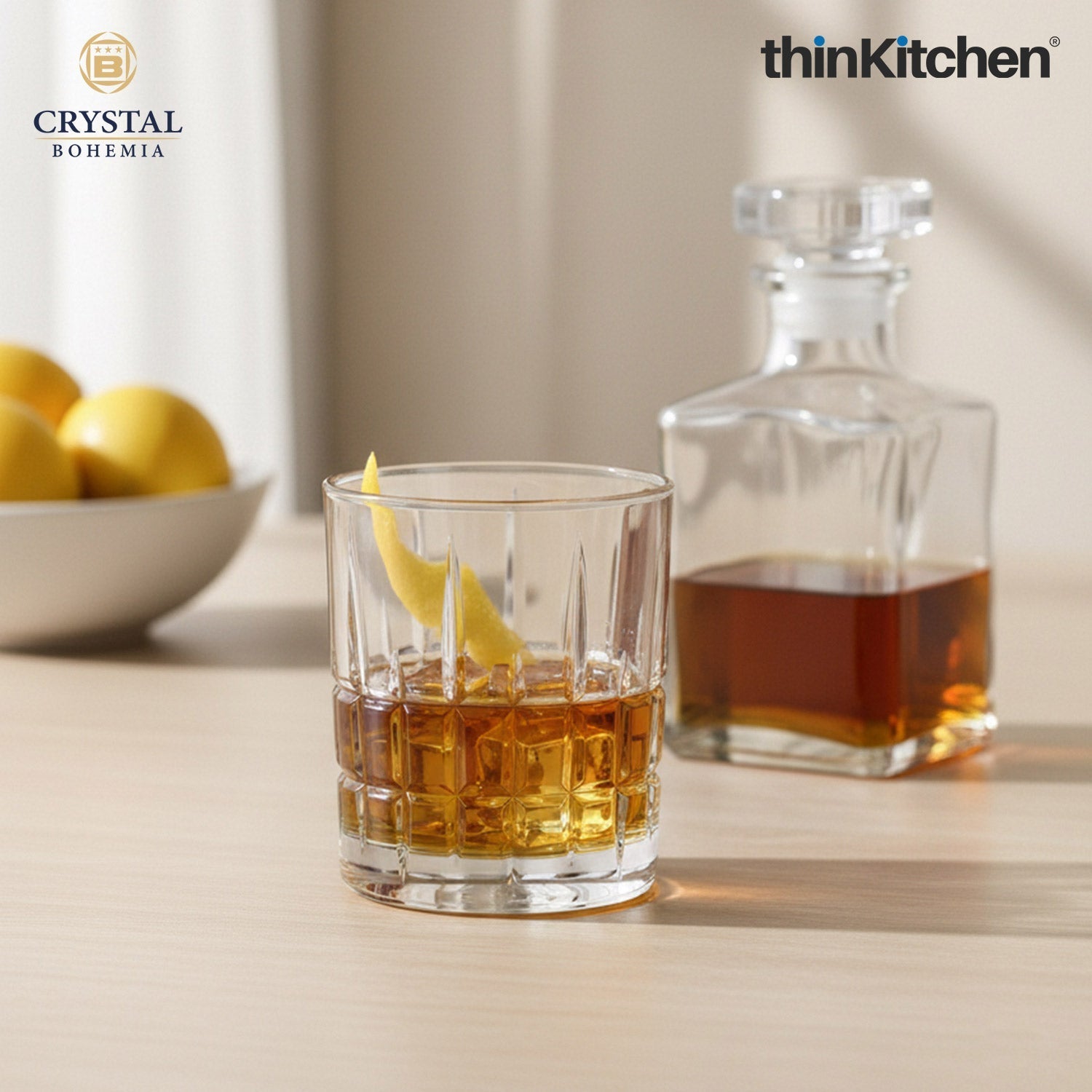 Crystal Bohemia Premium Whisky Glass – DOVER – 320 ml Double Old Fashioned (DOF), Set of 6 | Luxury Czech Crystal Tumblers | International Crystalware | Made in Czech Republic - 1
