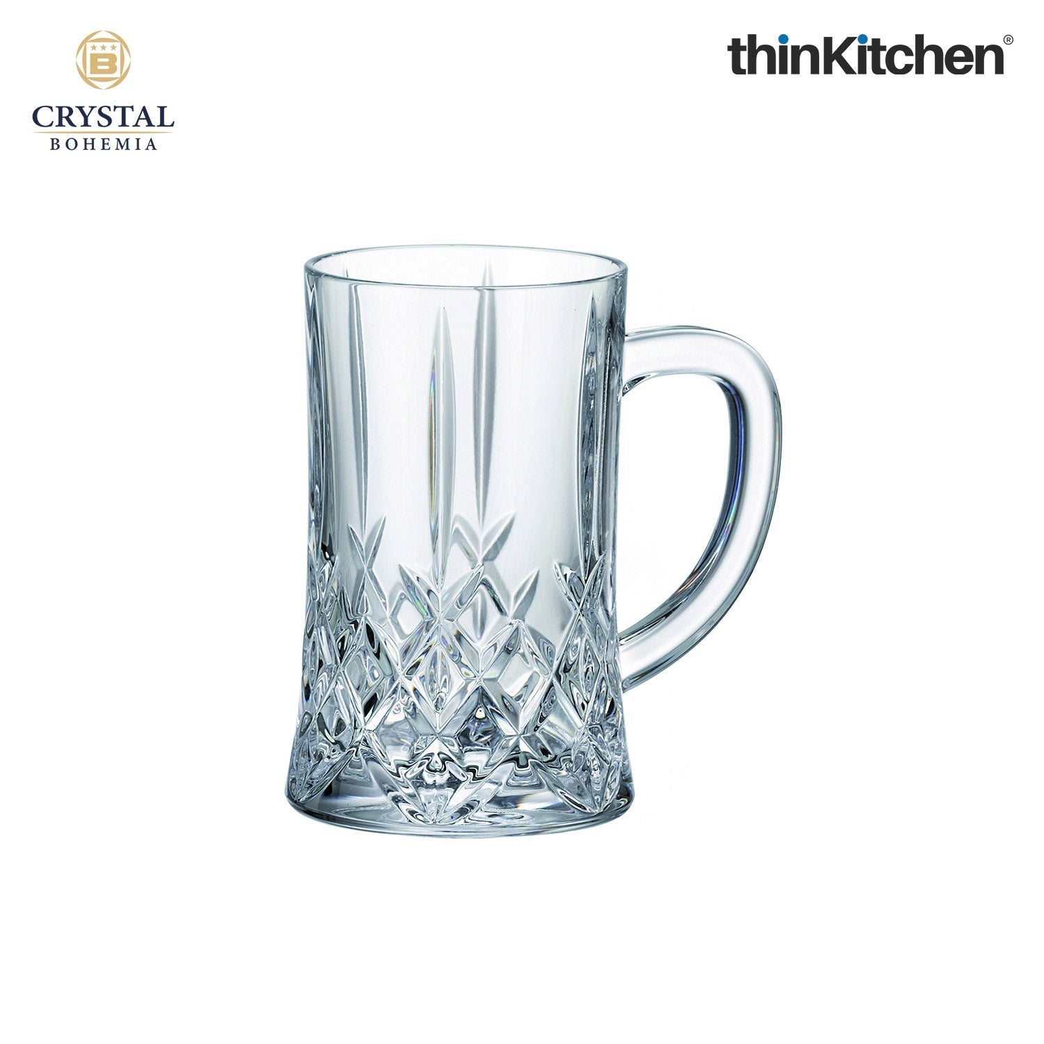 Crystal Bohemia BRIXTON Premium Beer Glass Mug | 500 ml | Czech Republic Heritage Barware | Thick Crystal Stein for Lager, Ale & Craft Beers | International Quality| Made in Czech Republic - 3