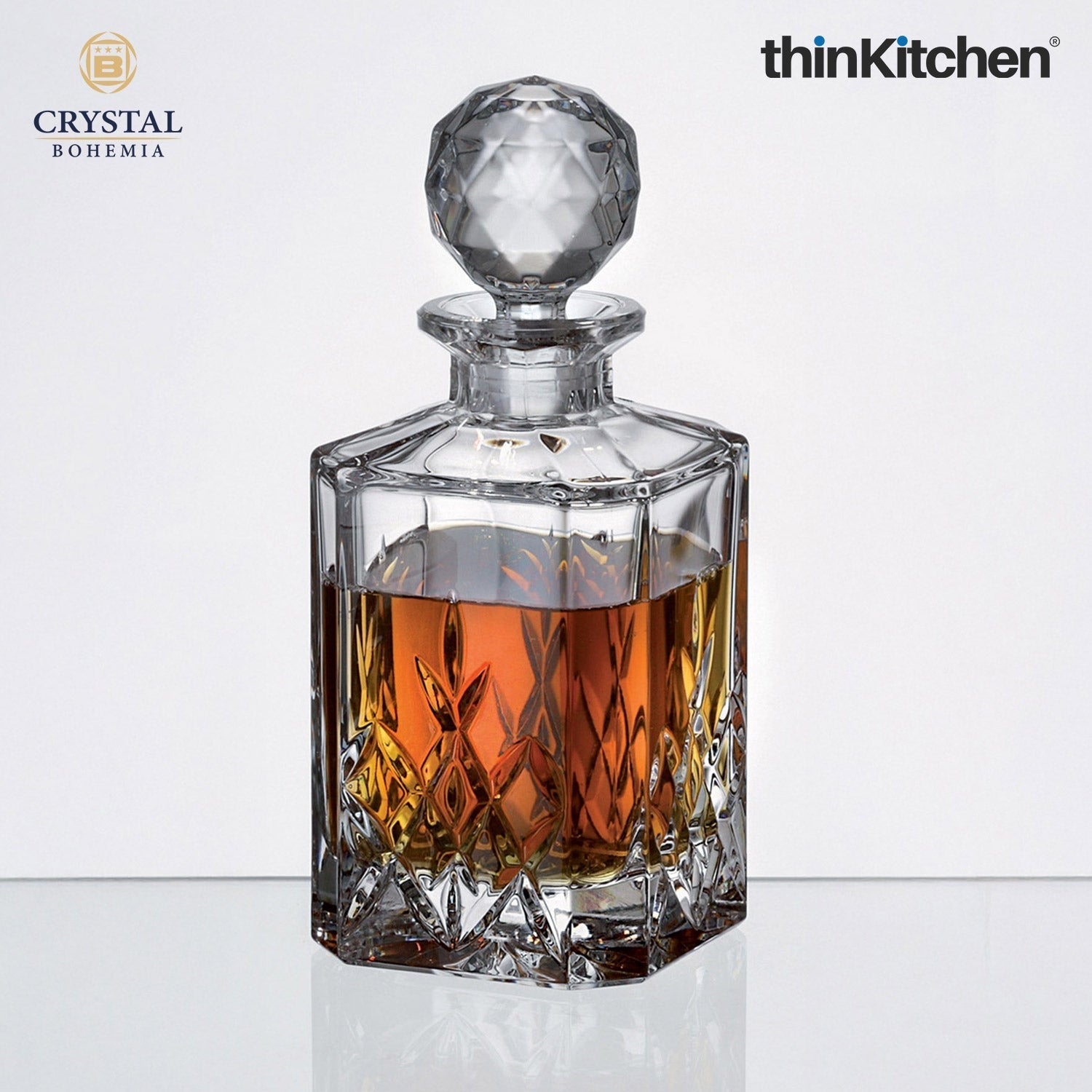 Crystal Bohemia Premium Whisky Decanter – BRIXTON – 800 ml | Luxury Czech Crystal Barware | International Decanter for Whisky, Scotch & Bourbon | Made in Czech Republic - 2