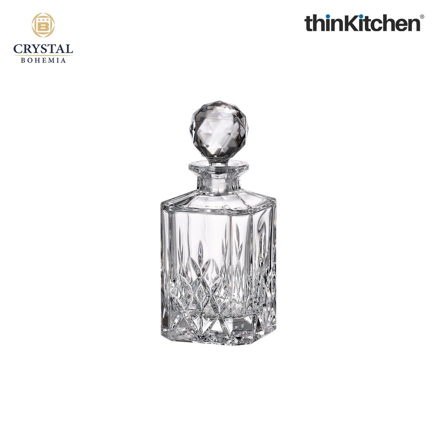 Crystal Bohemia Premium Whisky Decanter – BRIXTON – 800 ml | Luxury Czech Crystal Barware | International Decanter for Whisky, Scotch & Bourbon | Made in Czech Republic - 3