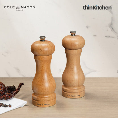 Cole And Mason Beech Capstan Salt Pepper Mill Set