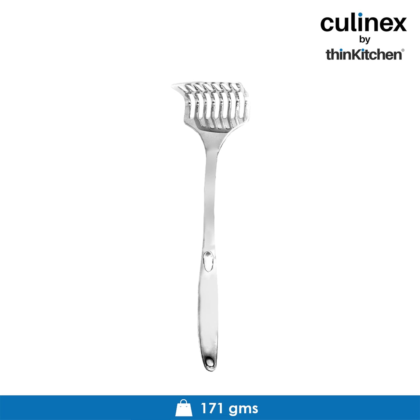 Culinex by thinKitchen | Harmony 18/8 Stainless Steel Hollow Handle Slotted Turner,  Hollow Handle Pasta Server, Hollow Handle Ladle, Hollow Handle Potato Masher & Hollow Handle Skimmer