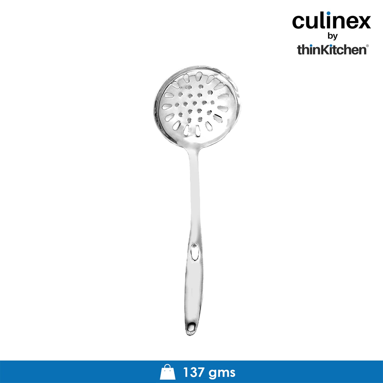 Culinex by thinKitchen | Harmony 18/8 Stainless Steel Hollow Handle Slotted Turner,  Hollow Handle Pasta Server, Hollow Handle Ladle, Hollow Handle Potato Masher & Hollow Handle Skimmer - 16