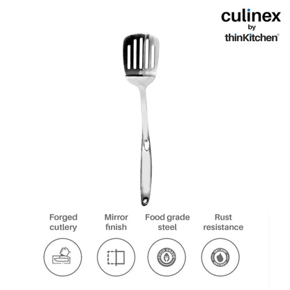Culinex by thinKitchen | Harmony 18/8 Stainless Steel Hollow Handle Slotted Turner,  Hollow Handle Pasta Server, Hollow Handle Ladle, Hollow Handle Potato Masher & Hollow Handle Skimmer