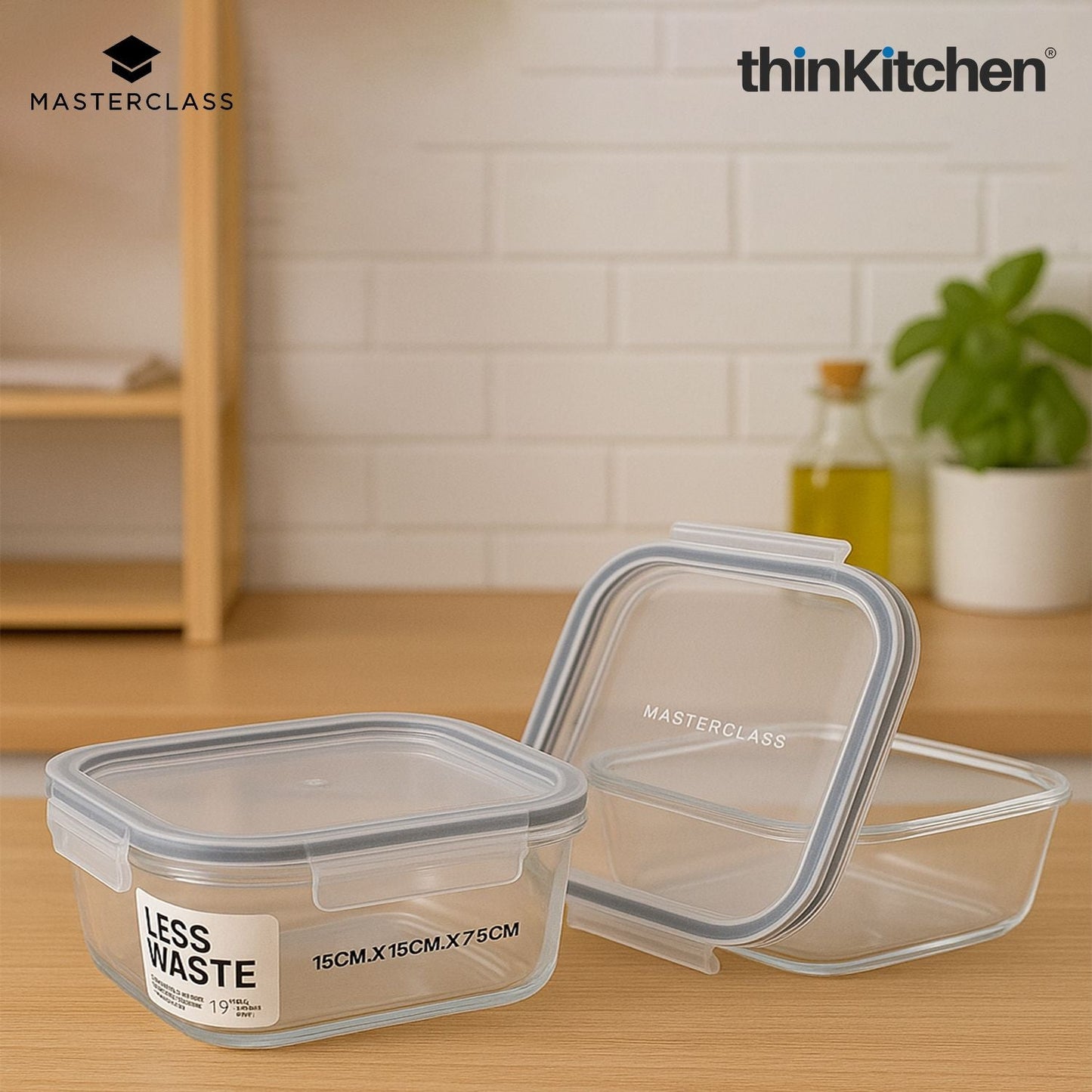 MasterClass Recycled Eco Snap Food Storage Container (Sq. x Rect.)