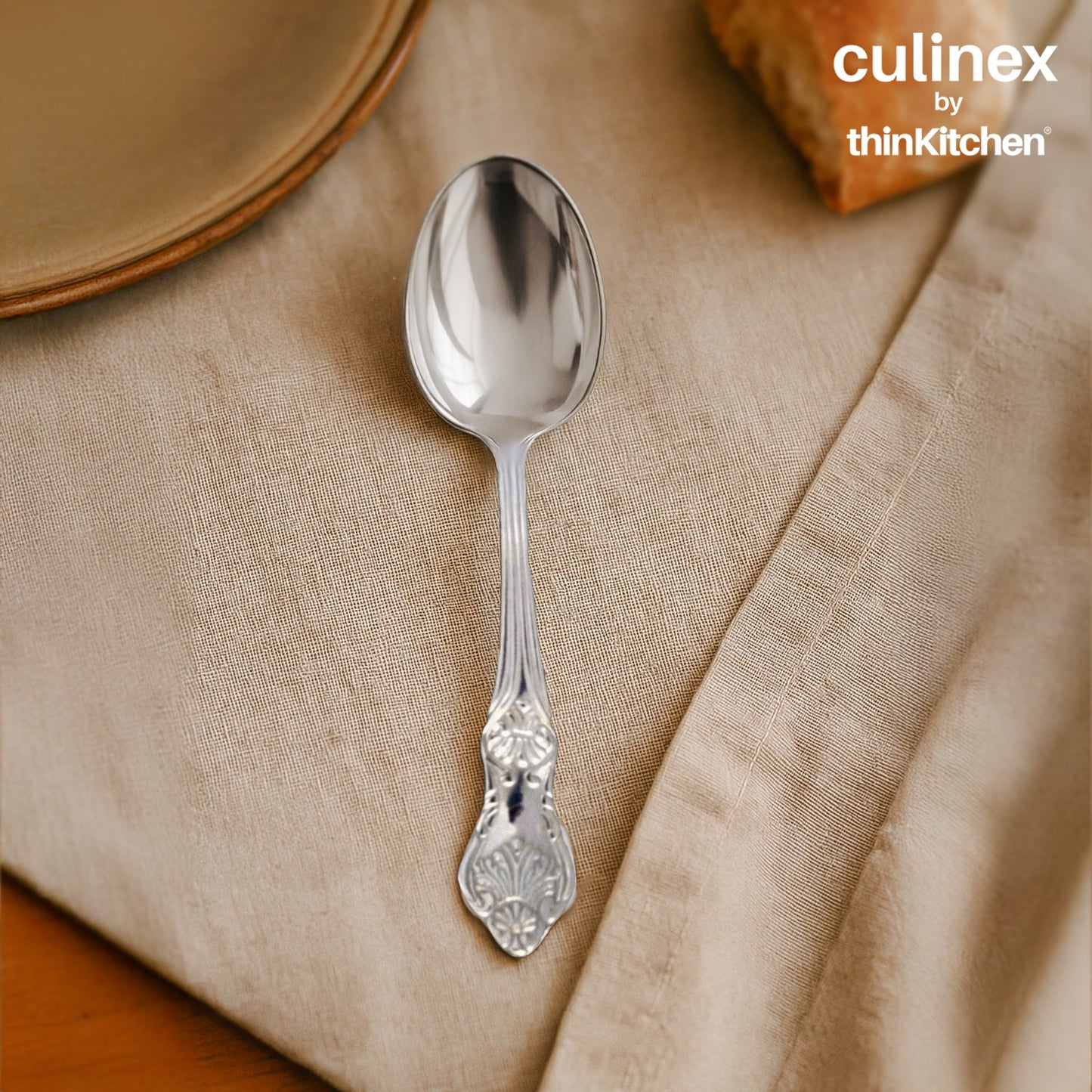 Culinex by thinKitchen|Fest 18/8 Stainless Steel Table Fork & Table Spoon,  Set of 6