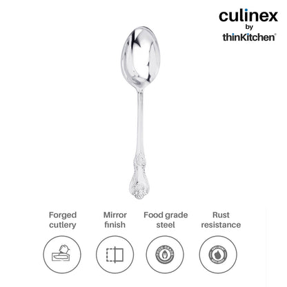 Culinex by thinKitchen|Fest 18/8 Stainless Steel Table Fork & Table Spoon,  Set of 6