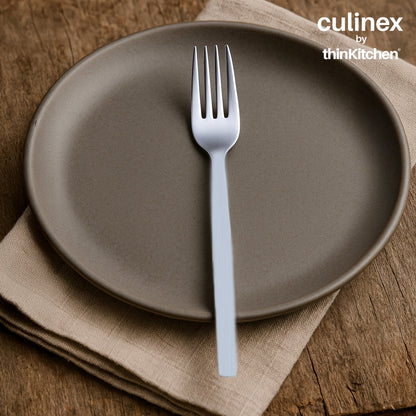 Culinex by thinKitchen|Queen Stainless Steel Dinner Fork & Dinner Spoon,  Set of 6