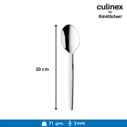 Culinex by thinKitchen|Queen Stainless Steel Dinner Fork & Dinner Spoon,  Set of 6