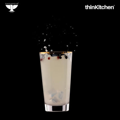 Ravenhead Premium International Hiball Glasses Set of 4, 480ml | Tall Tumblers, Elegant Lightweight Drinkware for Water, Juice, Cocktails & Beverages | Crafted in UK