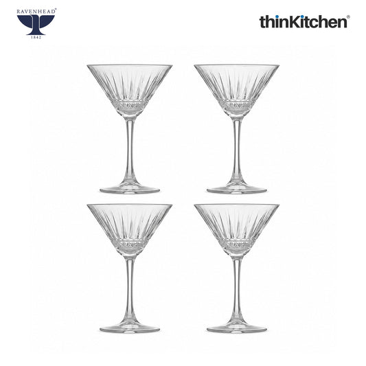 Ravenhead Winchester Set of 4 Martini Glasses 23Cl