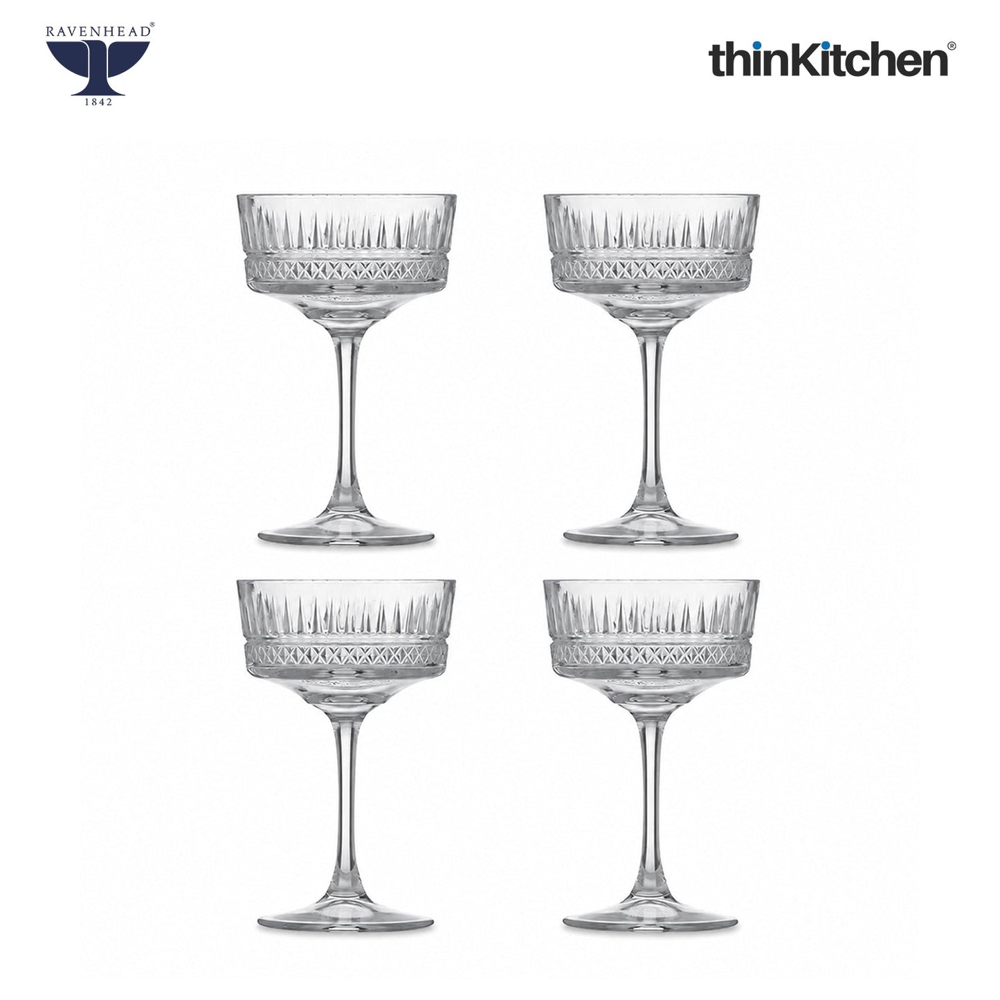 Ravenhead Winchester Set of 4 Cocktail Saucers 26Cl