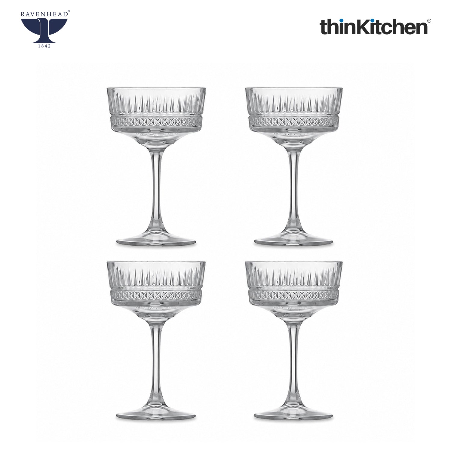 Ravenhead Winchester Set of 4 Cocktail Saucers 26Cl - 1