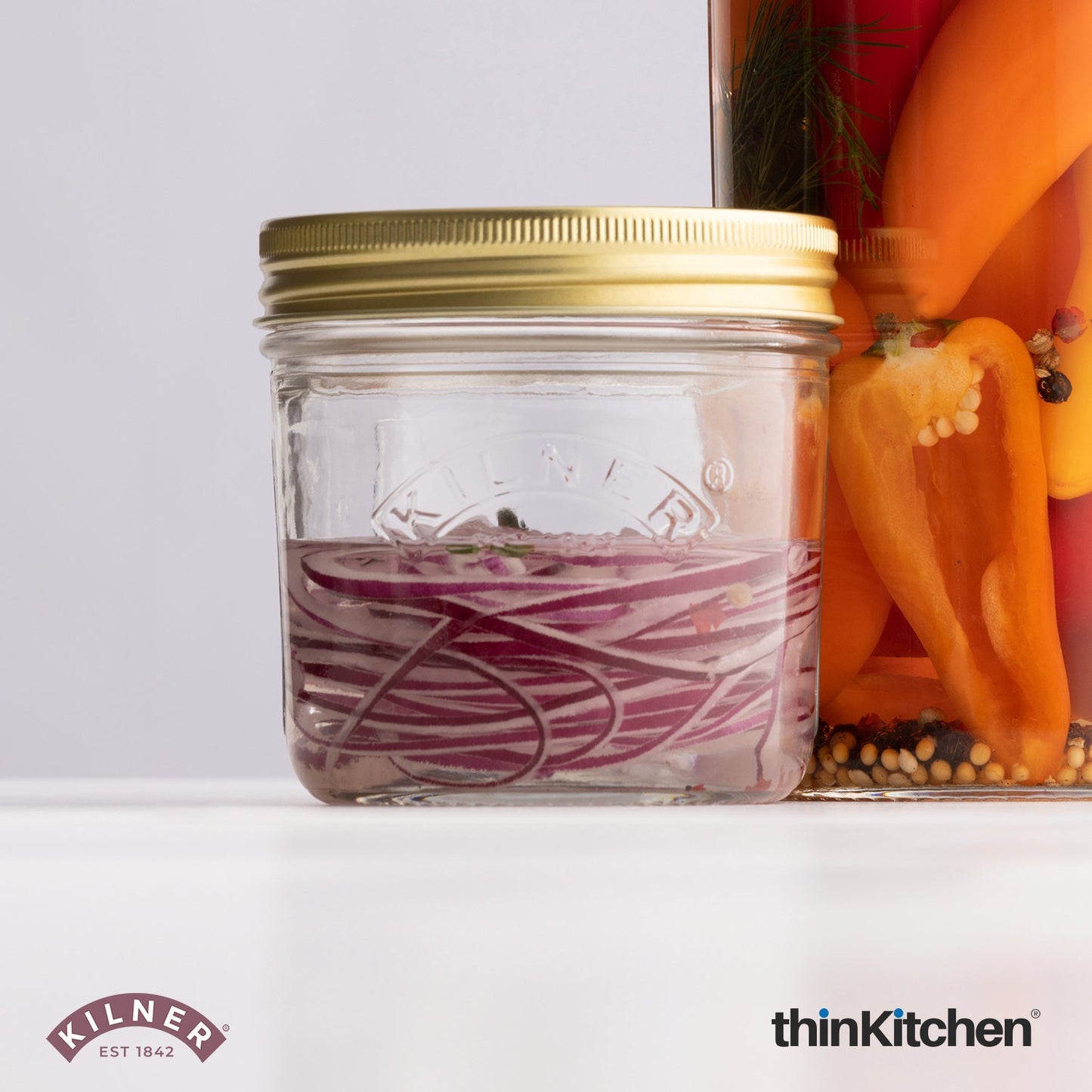 Kilner Premium Wide Mouth Leakproof Preservative Glass Jar 200ml | Preserving Jars with Screw Lids for Storing and Preserving , Dishwasher Safe, Transparent, Set of 4