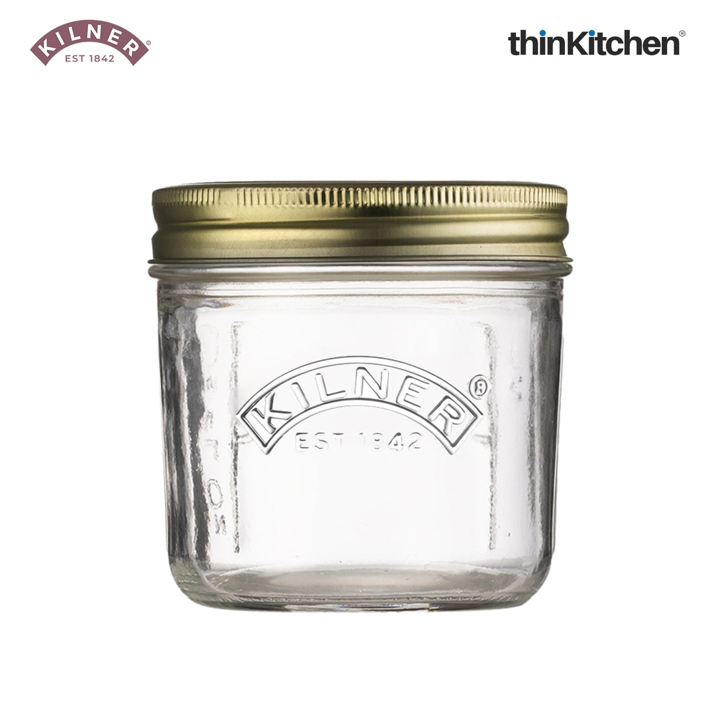 Kilner Premium Wide Mouth Leakproof Preservative Glass Jar 200ml | Preserving Jars with Screw Lids for Storing and Preserving , Dishwasher Safe, Transparent, Set of 4
