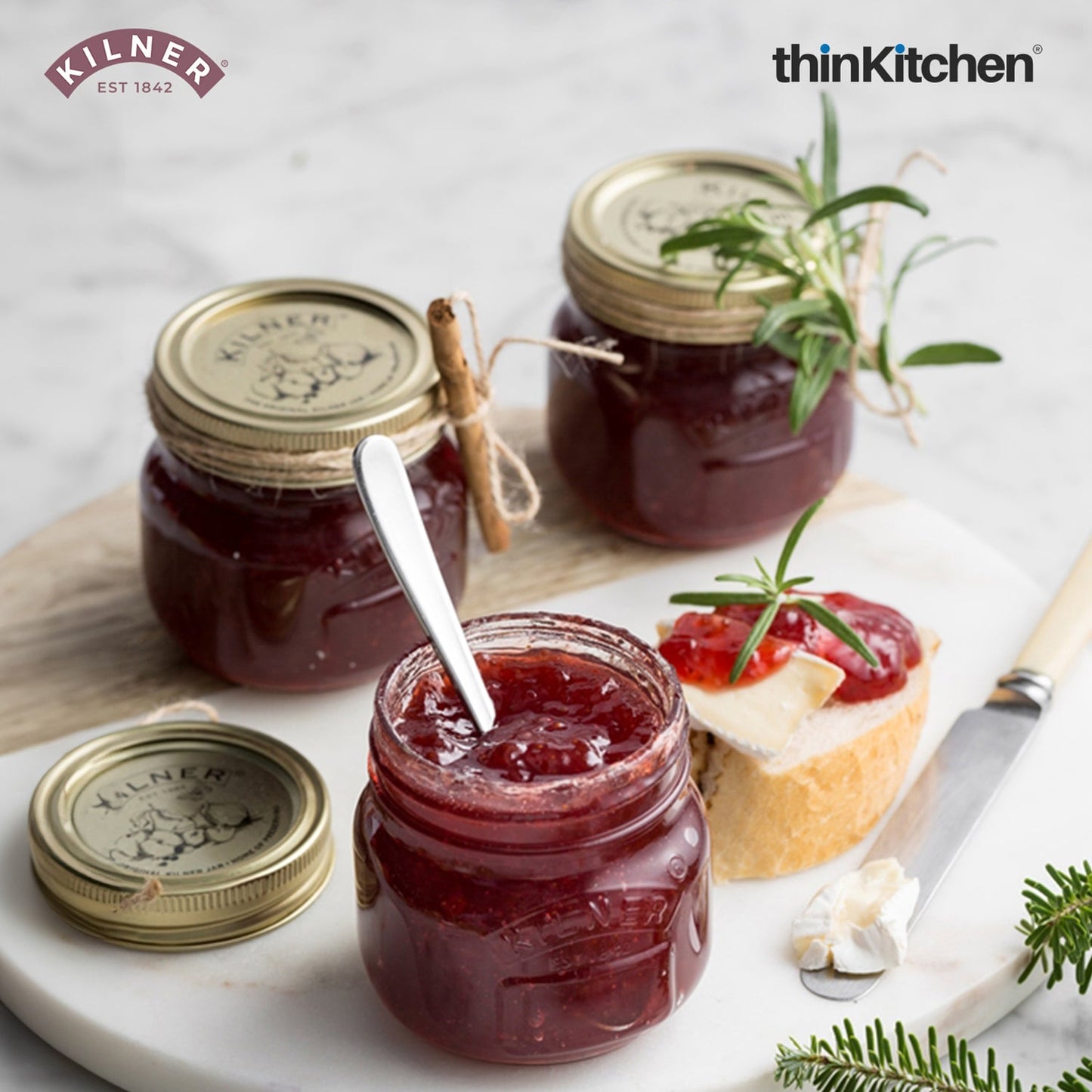 Kilner Premium Airtight Glass Preserving Jar with Screw Lids - 250ml | Eco Friendly Kitchen Container for Storing & Preserving | Leak-Proof, Dishwasher Safe, Set of 4