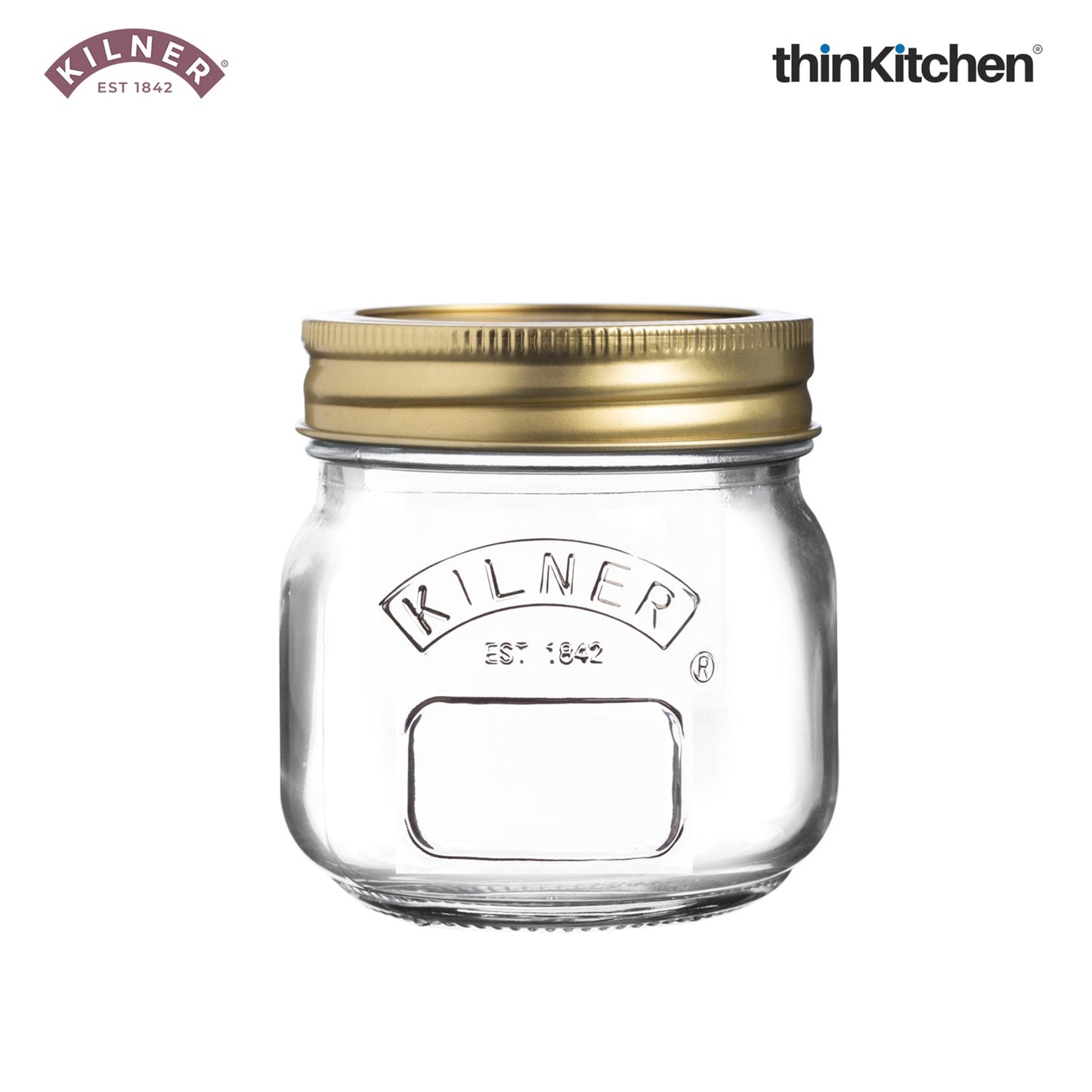 Kilner Premium Airtight Glass Preserving Jar with Screw Lids - 250ml | Eco Friendly Kitchen Container for Storing & Preserving | Leak-Proof, Dishwasher Safe, Set of 4