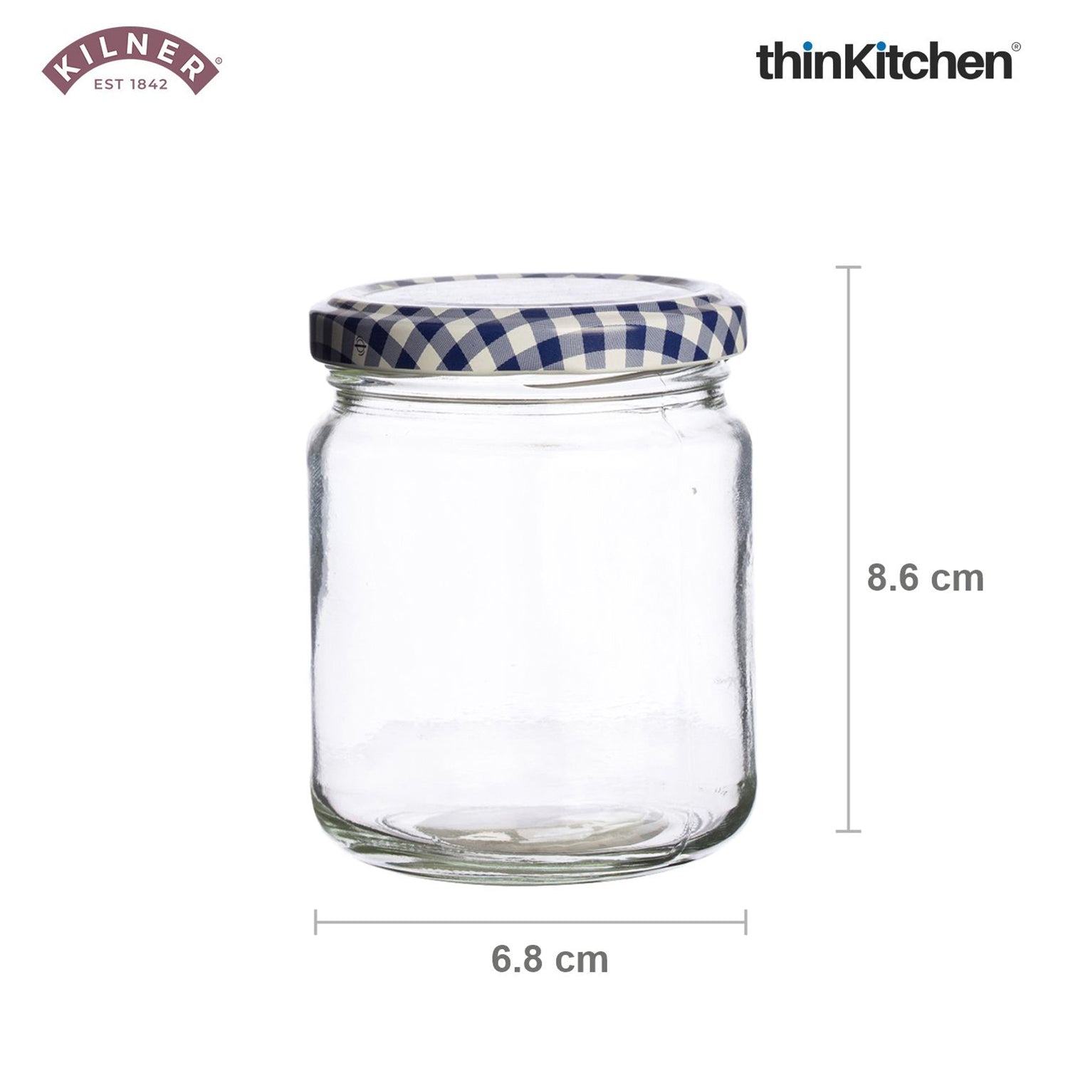 Premium Round Twist Top Airtight Glass Jar - 228ml for Kitchen Storage, Pickle, Jams, Chutnerys, Honey, Herbs, Spices, Set of 2 - 5