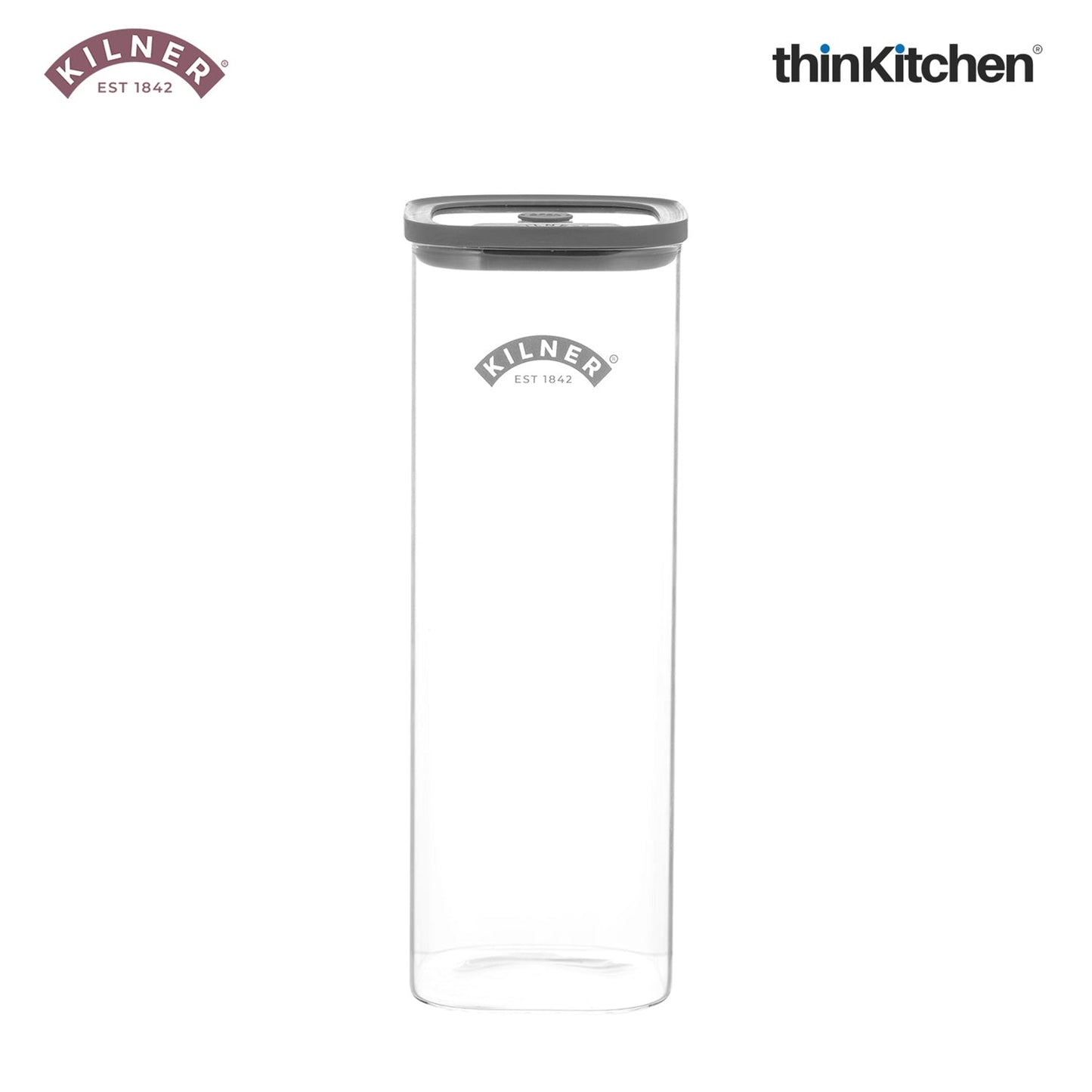 Kilner Premium 2 Pcs x 2 L Fresh Storage Airtight Glass Jar with Vacuum Seal for Cereals, Flour, Dry Goods, Pulses, Daals | BPA-Free, Eco-Friendly Kitchen Container
