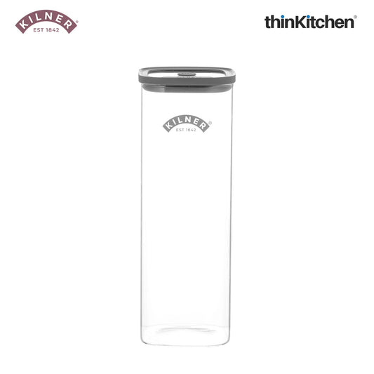 Kilner Premium 2 Pcs x 2 L Fresh Storage Airtight Glass Jar with Vacuum Seal for Cereals, Flour, Dry Goods, Pulses, Daals | BPA-Free, Eco-Friendly Kitchen Container