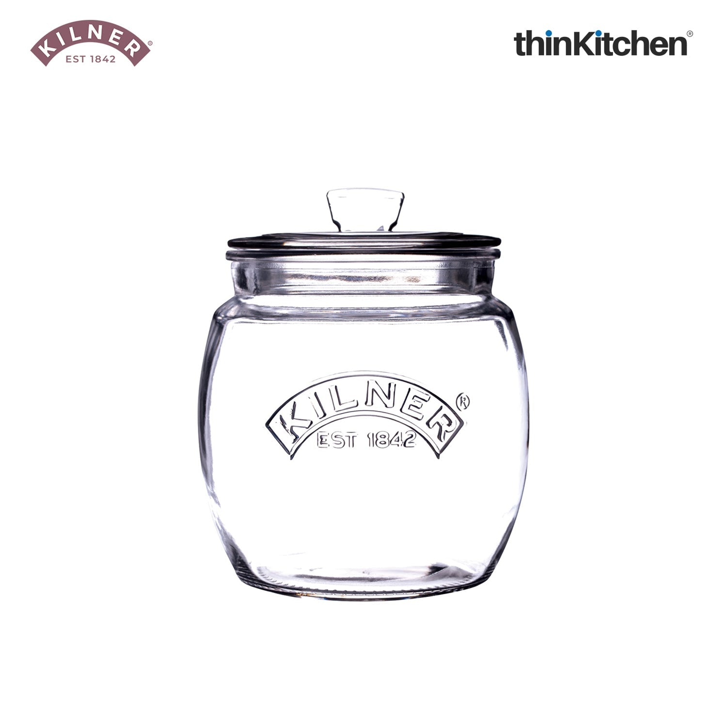 Kilner Premium 2 Pcs x 850ml Universal Airtight Clear Glass Jar with Push Top Lid for Dry Food Like Grains, Spices, Pickles, Sauces | Transparent, BPA Free, Reusable Kitchen Storage Container, Fridge Safe - 4