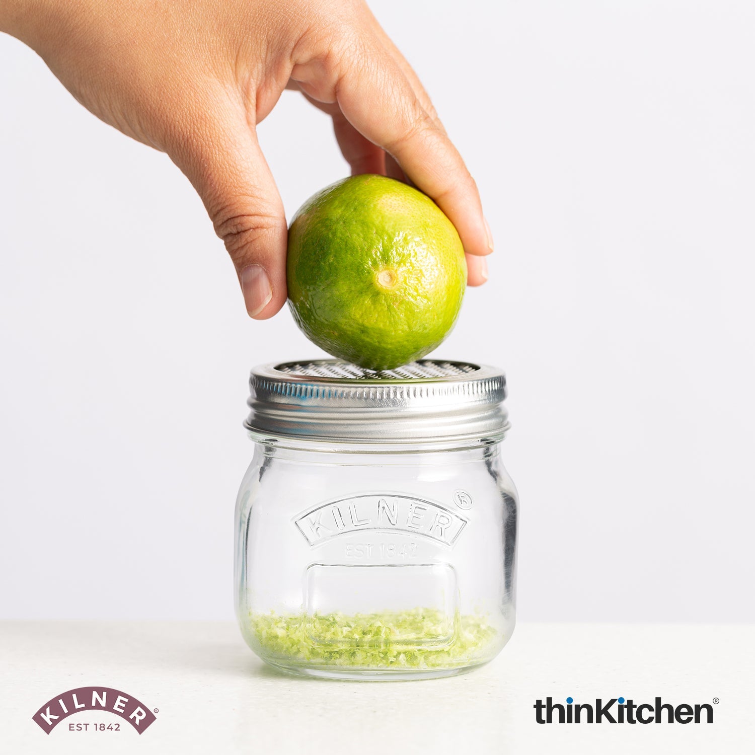 Kilner Premium 2 Pcs x 250ml Airtight, Leakproof Spice Shaker Glass Jar with Stainless Steel Shaker Lid for Salt, Spices, Herbs & Sprinkles | Reusable, BPA Free Kitchen Dispenser - 2