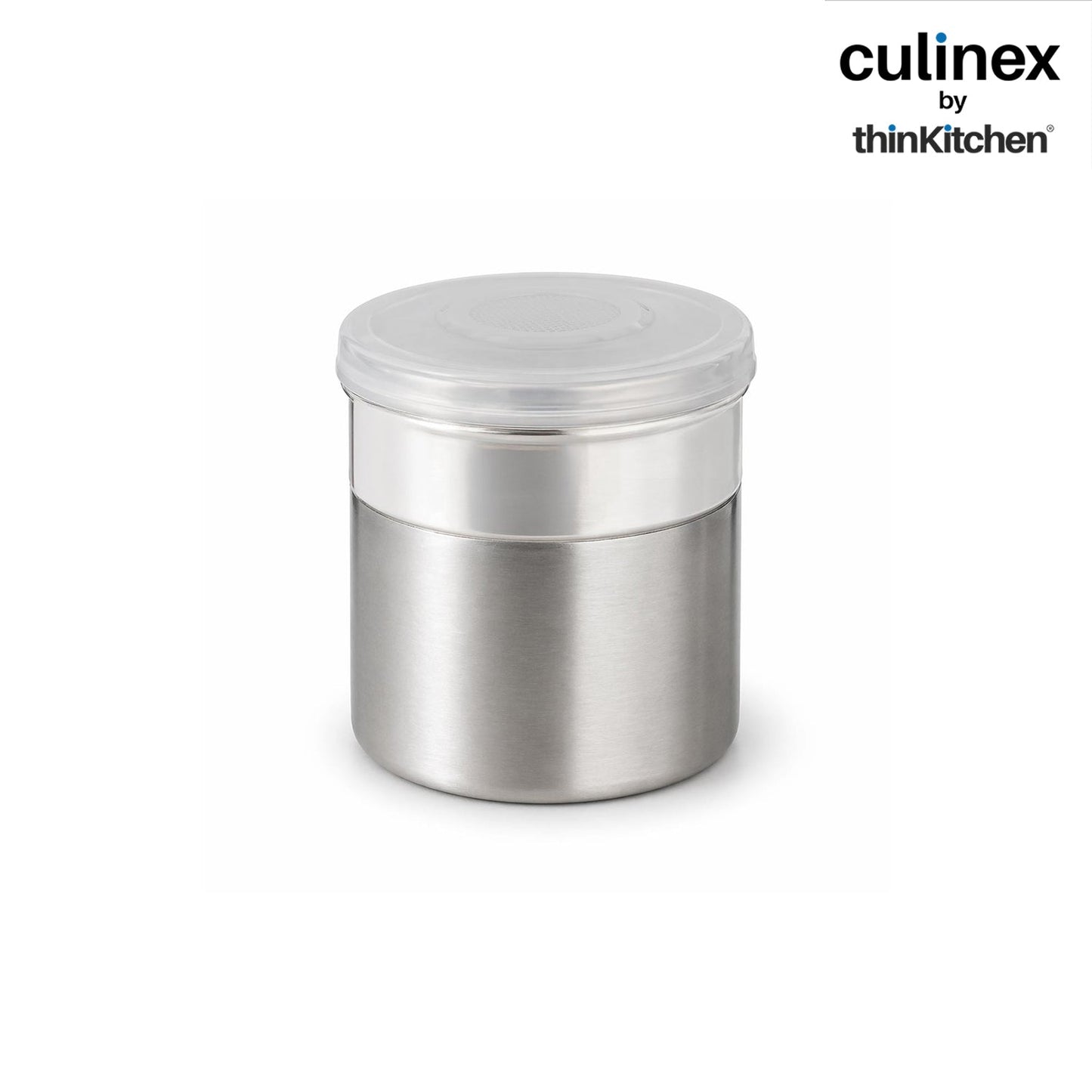 Culinex Stainless Steel 6 Pcs x 120ml Fine Seasoning Salt & Pepper Dispenser (6 x 5 cm) Powder Spice Shaker for Masala, Icing Sugar, Dual Finish Condiment Canister by thinKitchen