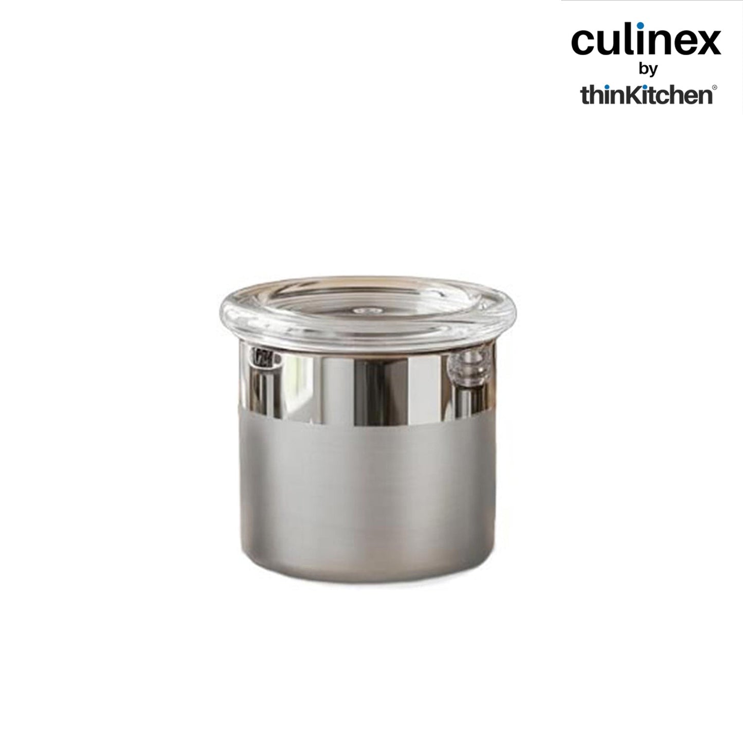 Culinex 18/8 Stainless Steel 6 Pcs x 100ml Small Airtight Storage Container (5x6cms), Mini dabba with Acrylic Lid for Kitchen | Dual Finish, Space Saving Mini Canister for Spices, Herbs By thinKitchen