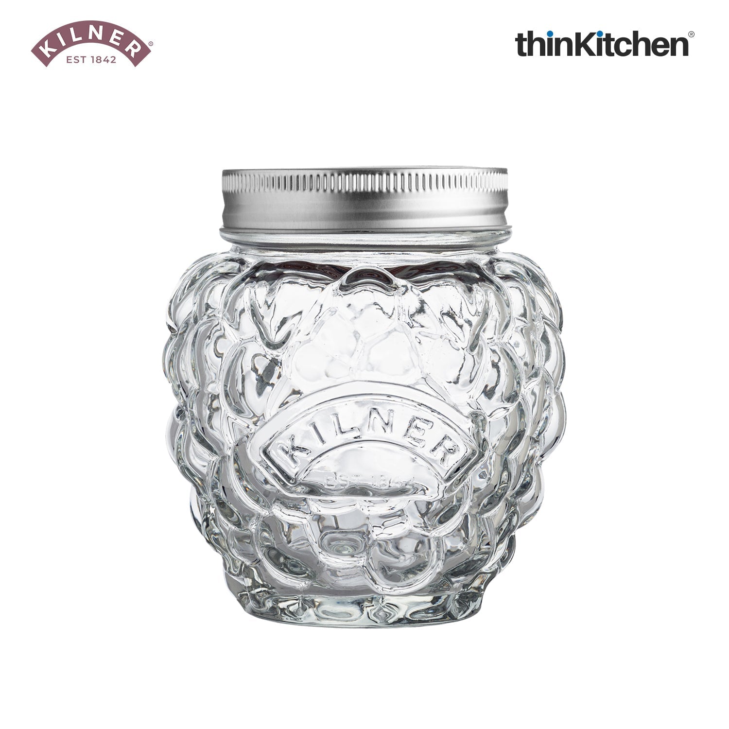 Kilner Premium 2 Pcs x 400ml Berry Shaped Airtight Preserve Glass Jars for Kitchen Storage, ideal for Jams, Chutneys | Multipurpose, Eco-Friendly, Reusable Transparent Glass Containers - 5