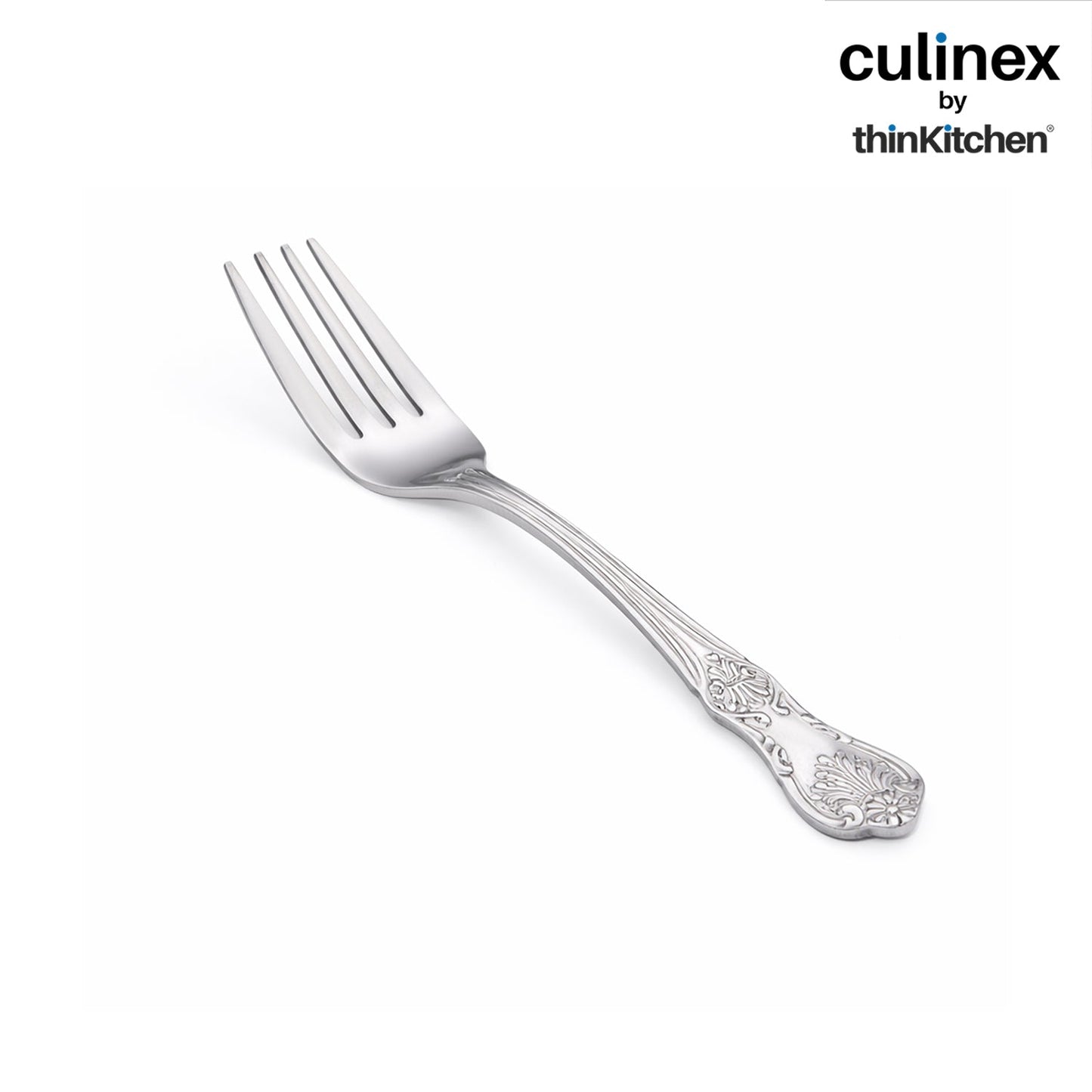 Culinex 18/8 Premium Stainless Steel 6.4" Fork Set of 12 for Cake, Desserts, Snacks | Silver Rustproof Flatware, Tableware By thinKitchen (Fest)