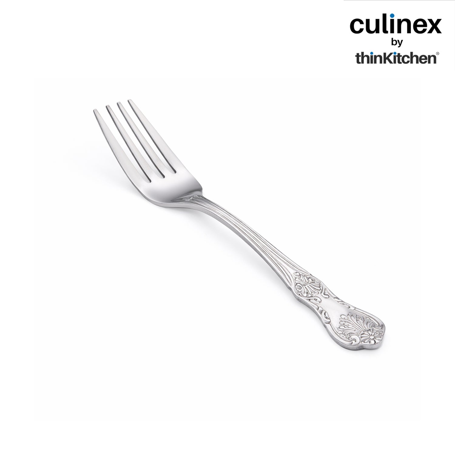 Culinex 18/8 Premium Stainless Steel 6.4" Fork Set of 12 for Cake, Desserts, Snacks | Silver Rustproof Flatware, Tableware By thinKitchen (Fest) - 3