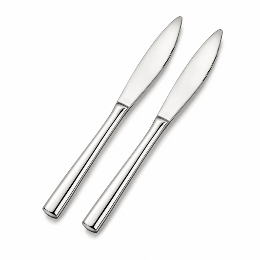 Culinex Stainless Steel 8.5" Premium Knife Set of 2 for Dining Table, Kitchen | Rustproof Dinner Knives, Silver Flatware by thinKitchen (Essen)