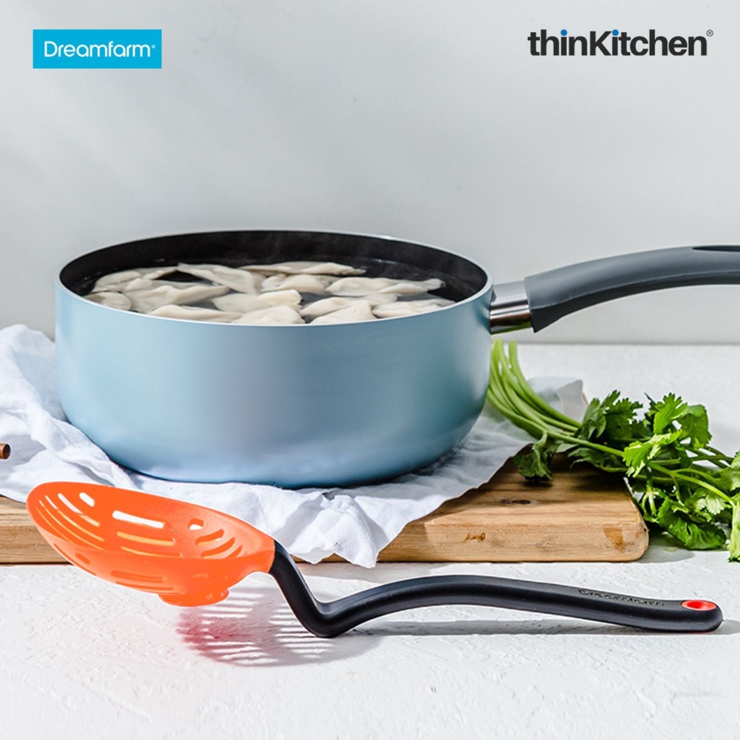 Dreamfarm Stirring Saga: Chopula x Sit-Up Slotted Cooking Spoon Scoop & Straine x Supoon x  Basting Brush with Scoop Reservoir - 7