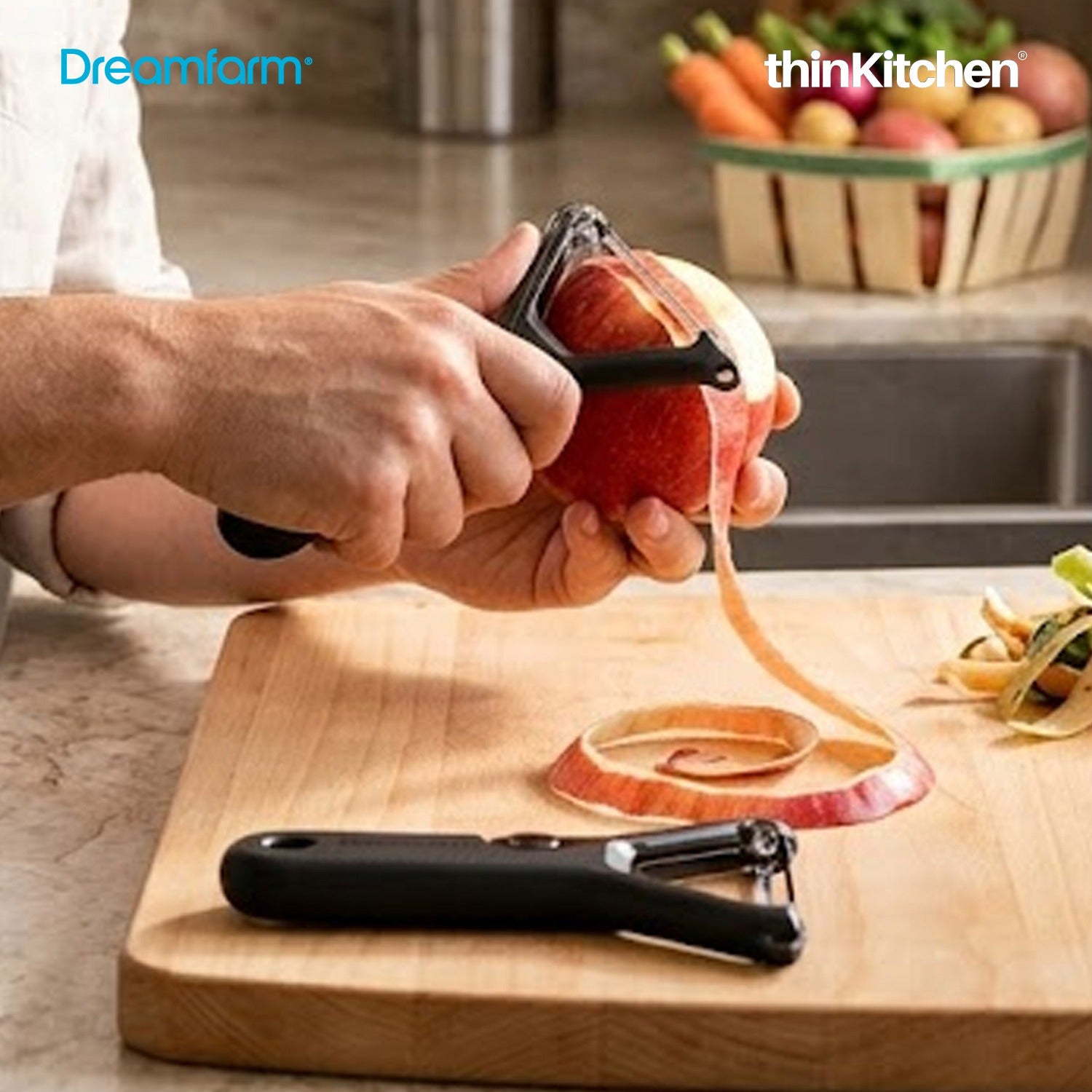 Dreamfarm Sharple Y Vegetable Peeler | Self-Sharpening Blade, Black - 4