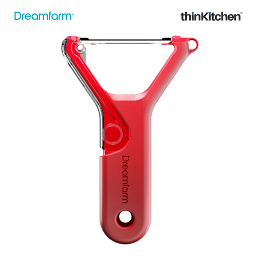 Dreamfarm Sharple Y Vegetable Peeler | Self-Sharpening Blade, Red