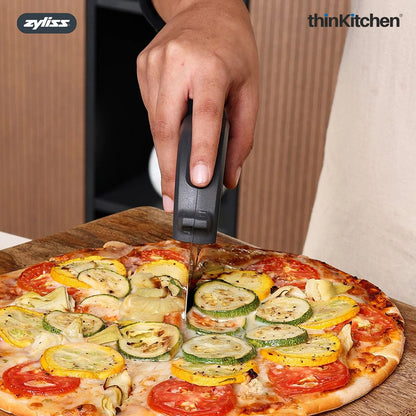 Premium Stainless Steel Pizza Cutter Wheel with Blade Cover | Sharp Pizza Cutter for Thin & Thick Crusts | Ergonomic Handle, Dishwasher Safe Kitchen Tool for Pies, Pastry