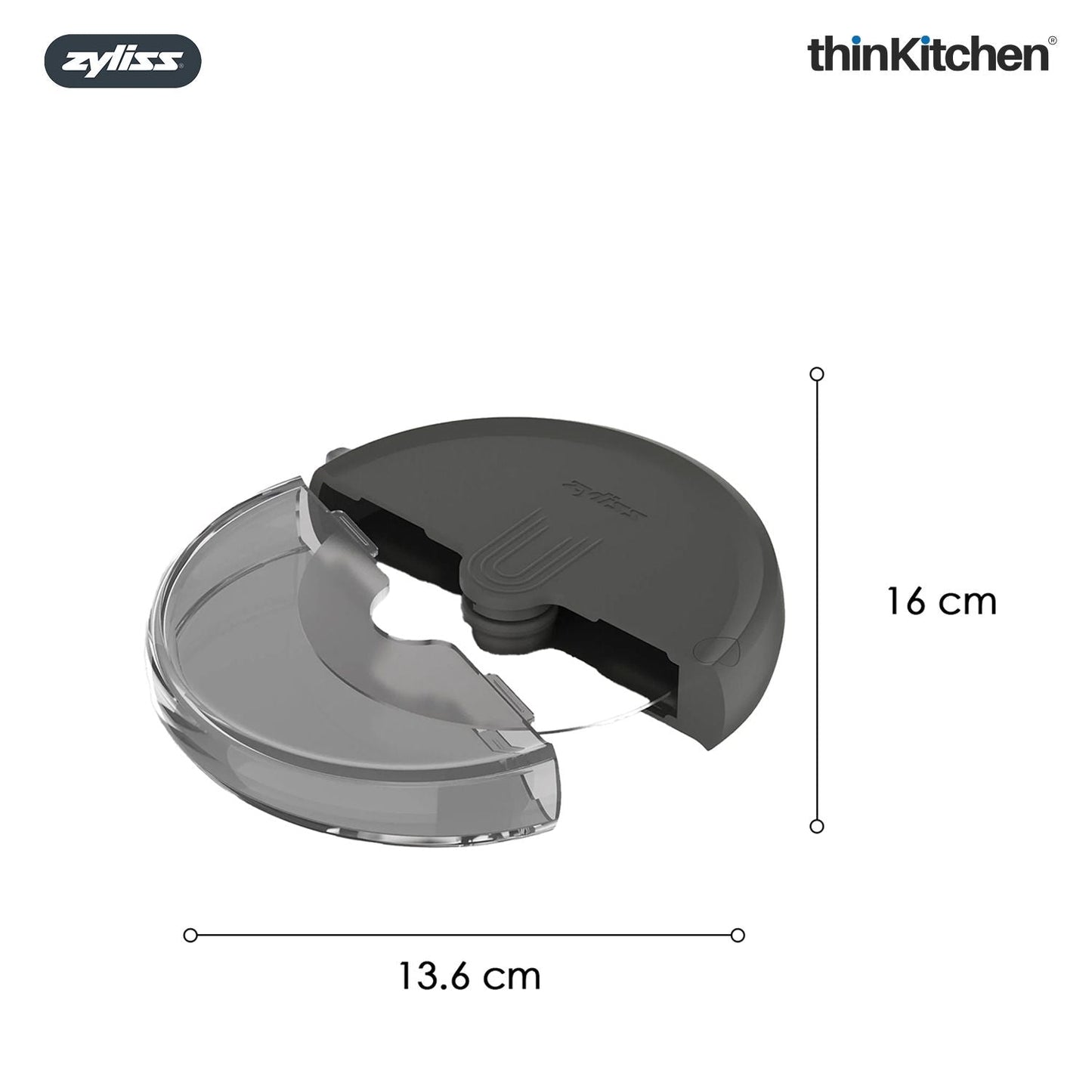 Premium Stainless Steel Pizza Cutter Wheel with Blade Cover | Sharp Pizza Cutter for Thin & Thick Crusts | Ergonomic Handle, Dishwasher Safe Kitchen Tool for Pies, Pastry