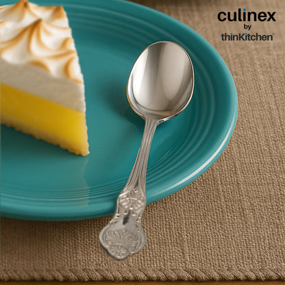 Culinex by thinKitchen|Fest 18/8 Stainless Steel Dessert Spoon,  Set of 6