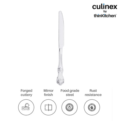 Culinex by thinKitchen|Fest 18/8 Stainless Steel Table Knife,  Set of 2