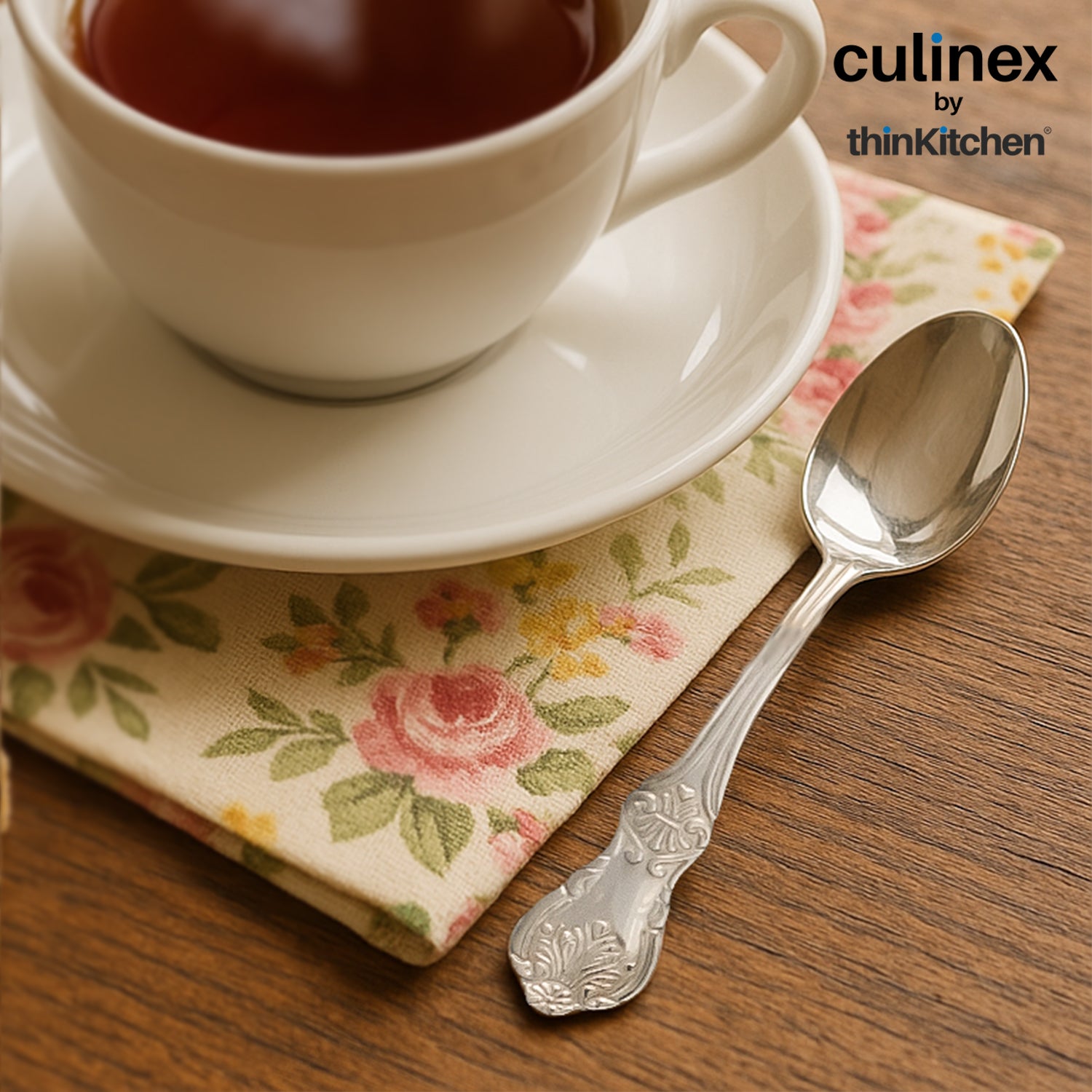 Culinex by thinKitchen|Fest 18/8 Stainless Steel Tea Spoon,  Set of 6 - 1
