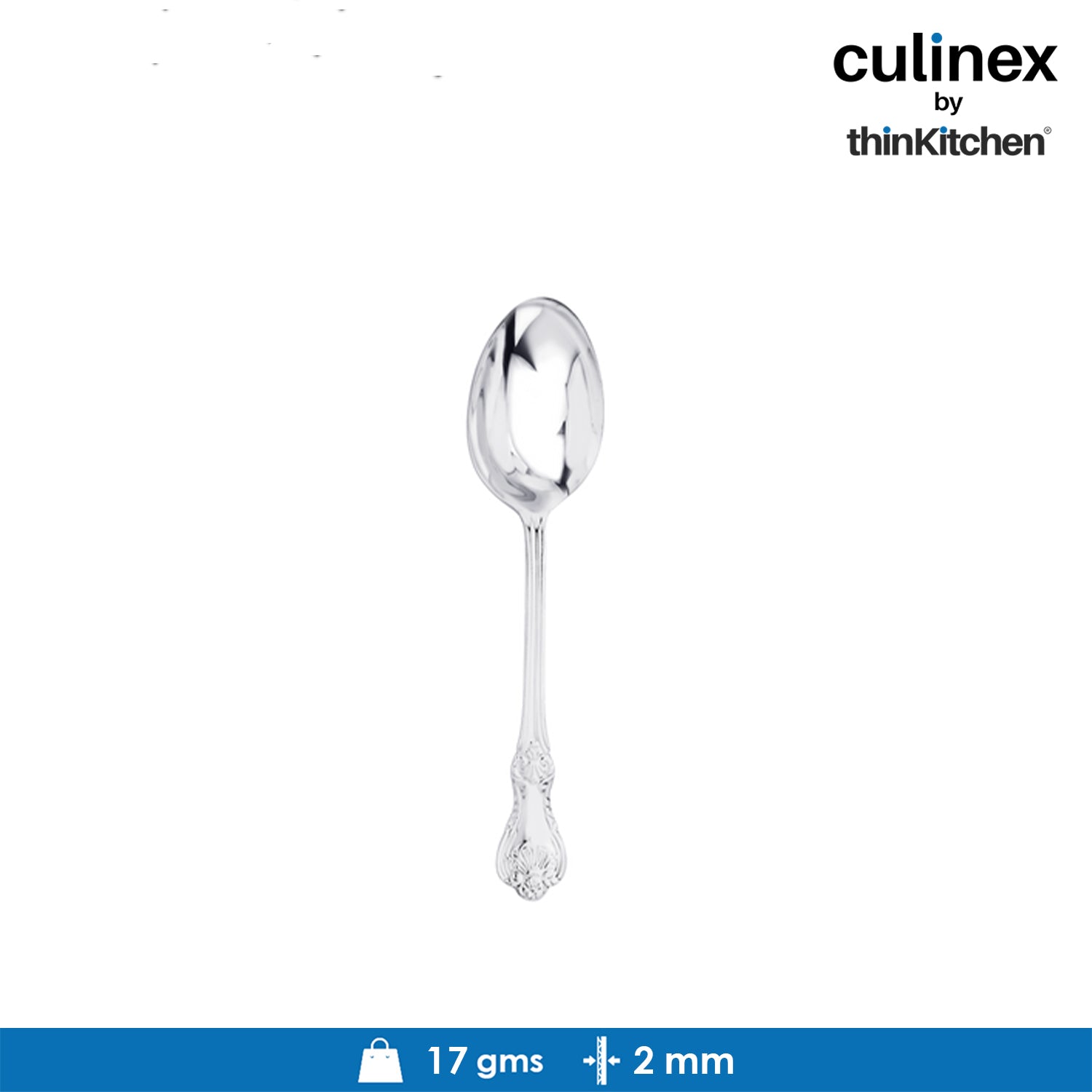 Culinex by thinKitchen|Fest 18/8 Stainless Steel Tea Spoon,  Set of 6 - 3