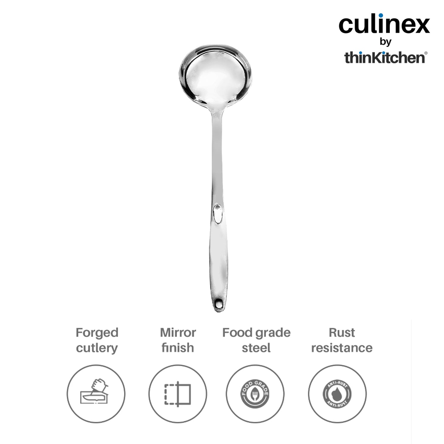 Culinex by thinKitchen|Fest 18/8 Stainless Steel Tea Spoon,  Set of 6 - 4