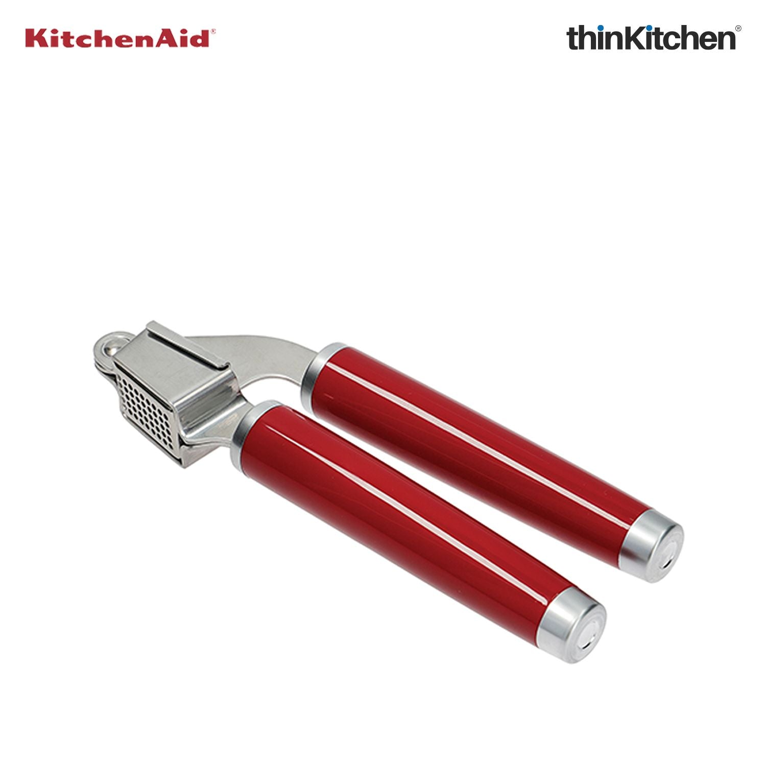 Premium Stainless Steel Garlic Press - Empire Red - 6