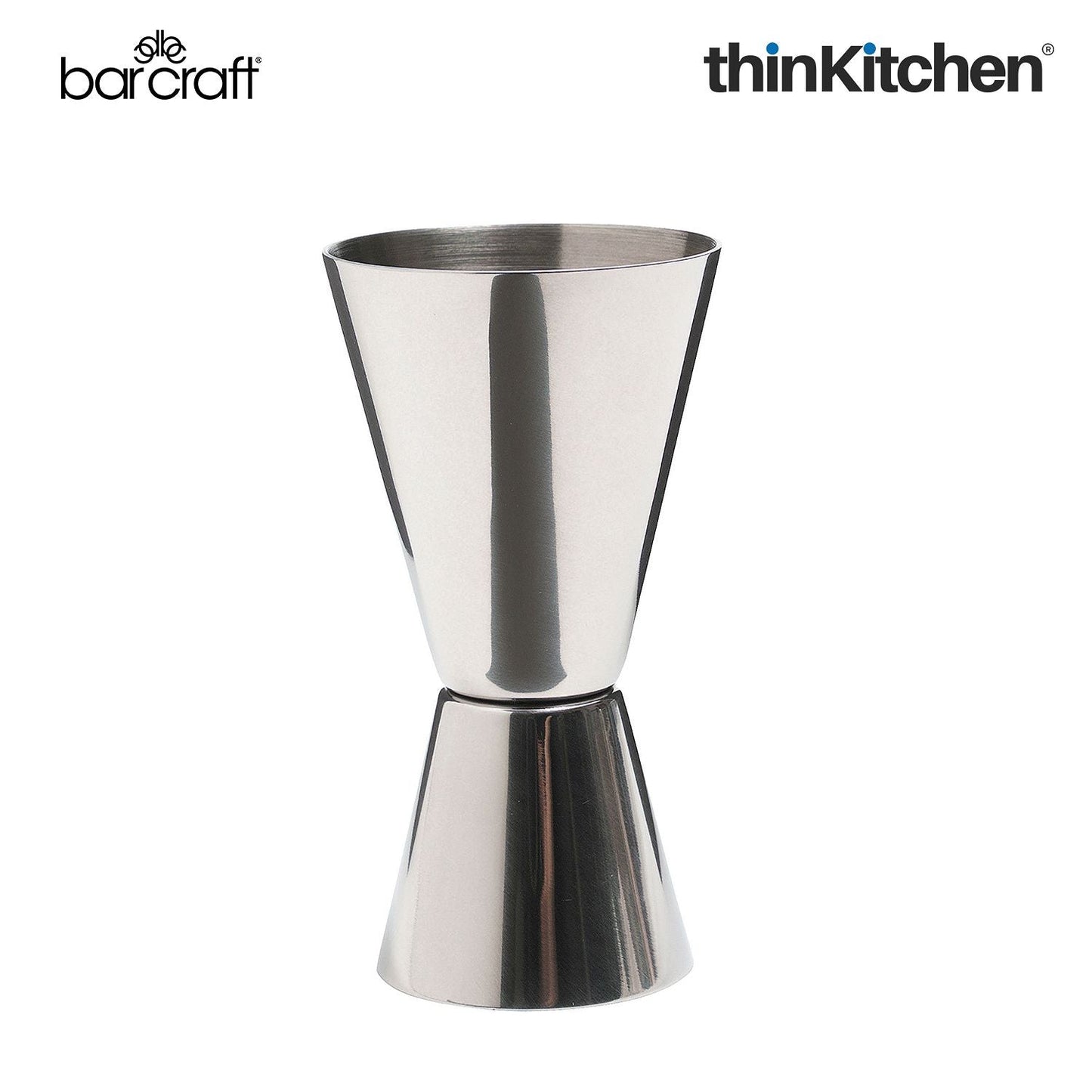 BarCraft Stainless Steel Dual Spirit Measure Cup